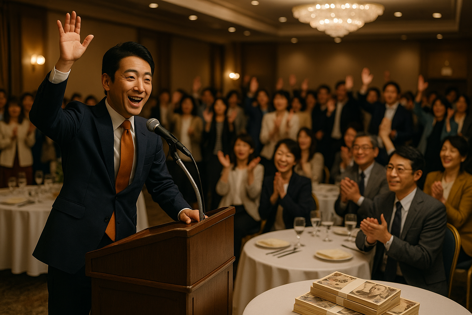 参政党のイベント収入モデルを示す図